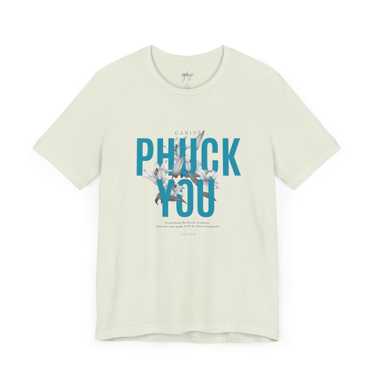 T-shirt Phuck You - Jaune pâle - Gabiyé Paris