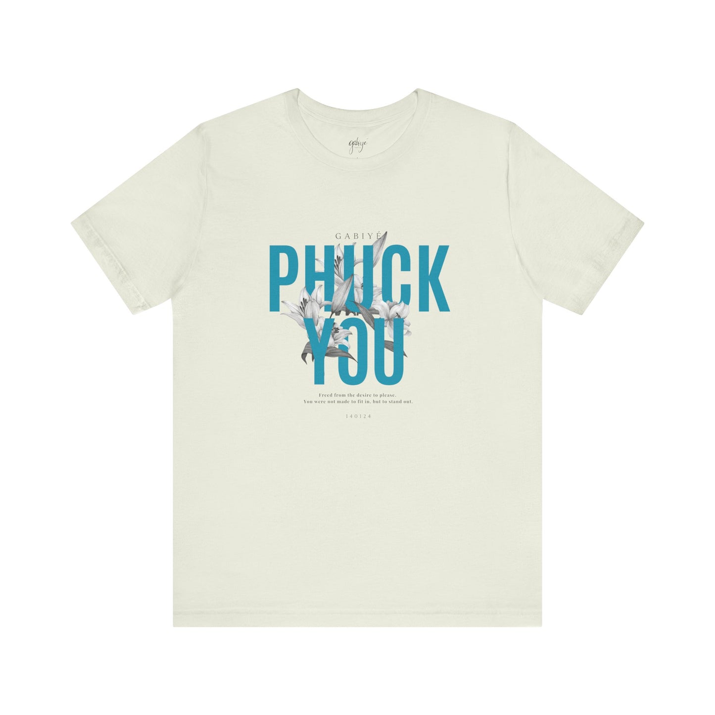 T-shirt Phuck You - Jaune pâle - Gabiyé Paris