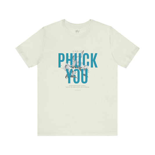 T-shirt Phuck You - Jaune pâle - Gabiyé Paris