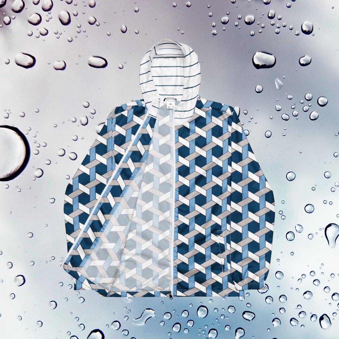 Coupe-vent imprimé bleu - Gabiyé Paris